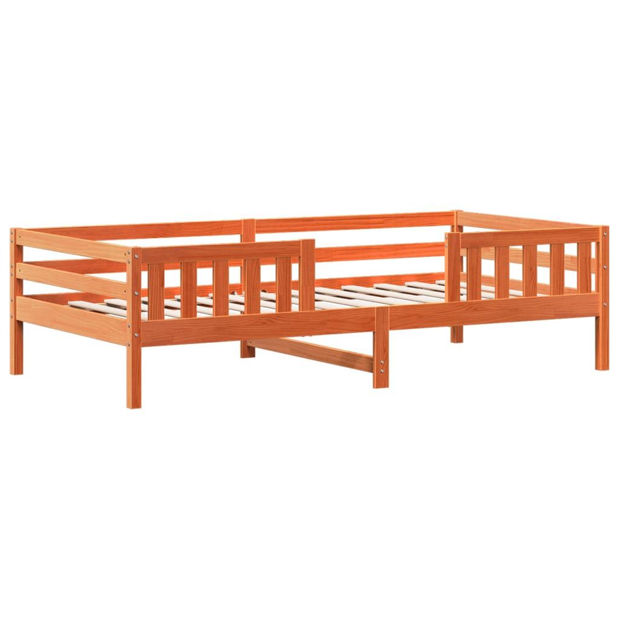 Voir la diapositive 2 : VIDAXL Cadre de lit sans matelas cire marron 75x190 cm bois pin massif