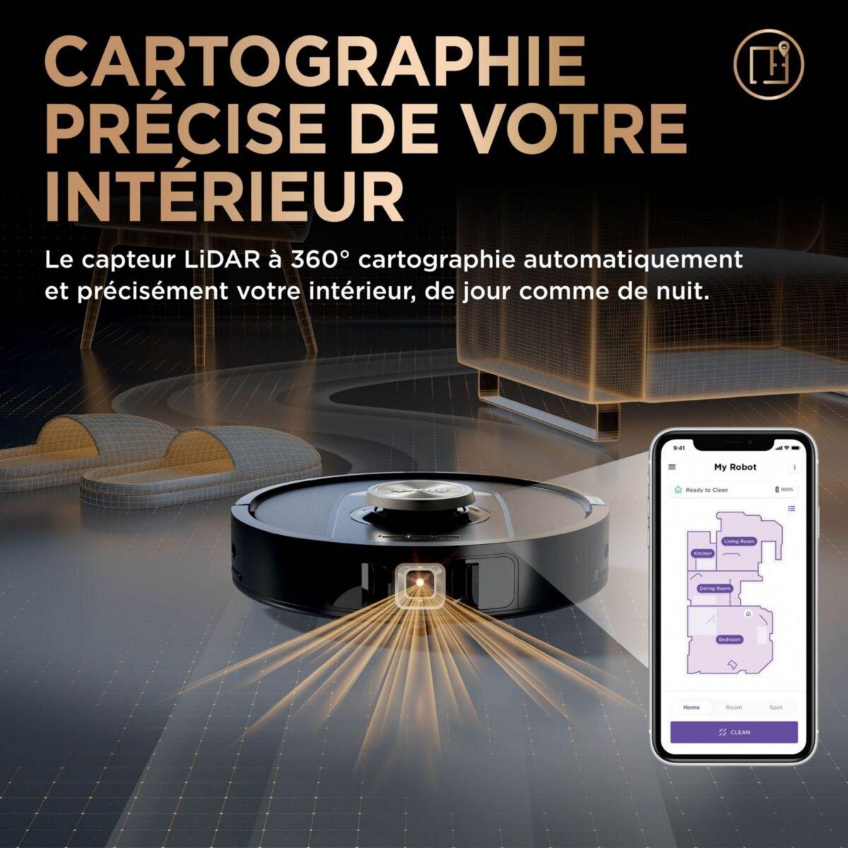 Shark Robot Aspirateur Laveur PowerDetect RV2800ZEEU