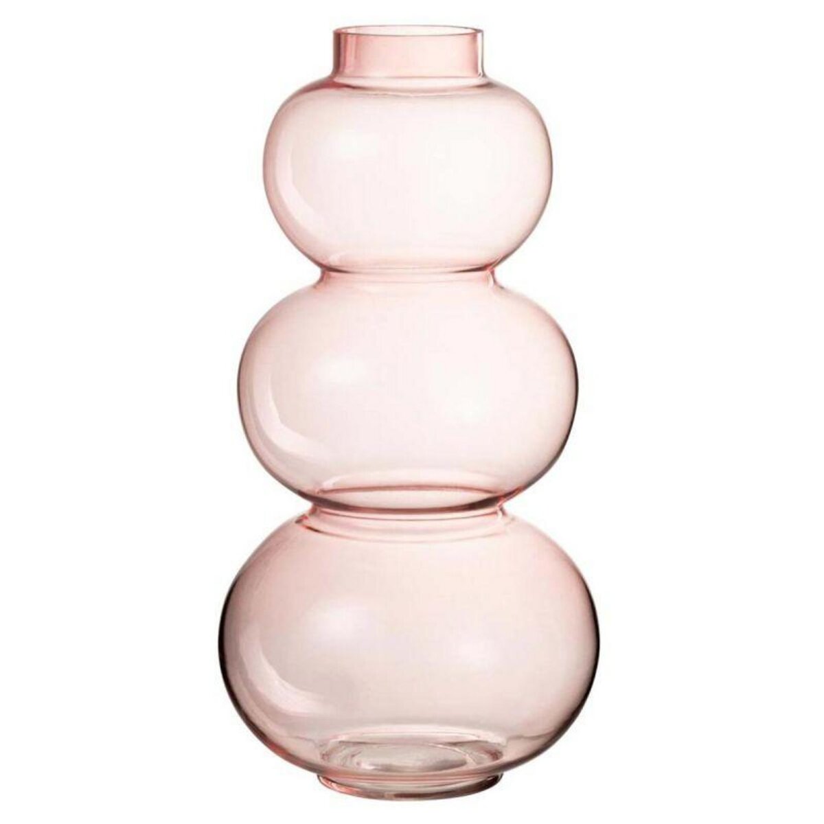 Paris Prix Vase Design en Verre  Boule  36cm Rose