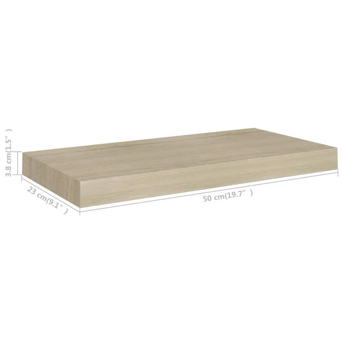 VIDAXL Etagere murale flottante chene 50x23x3,8 cm MDF