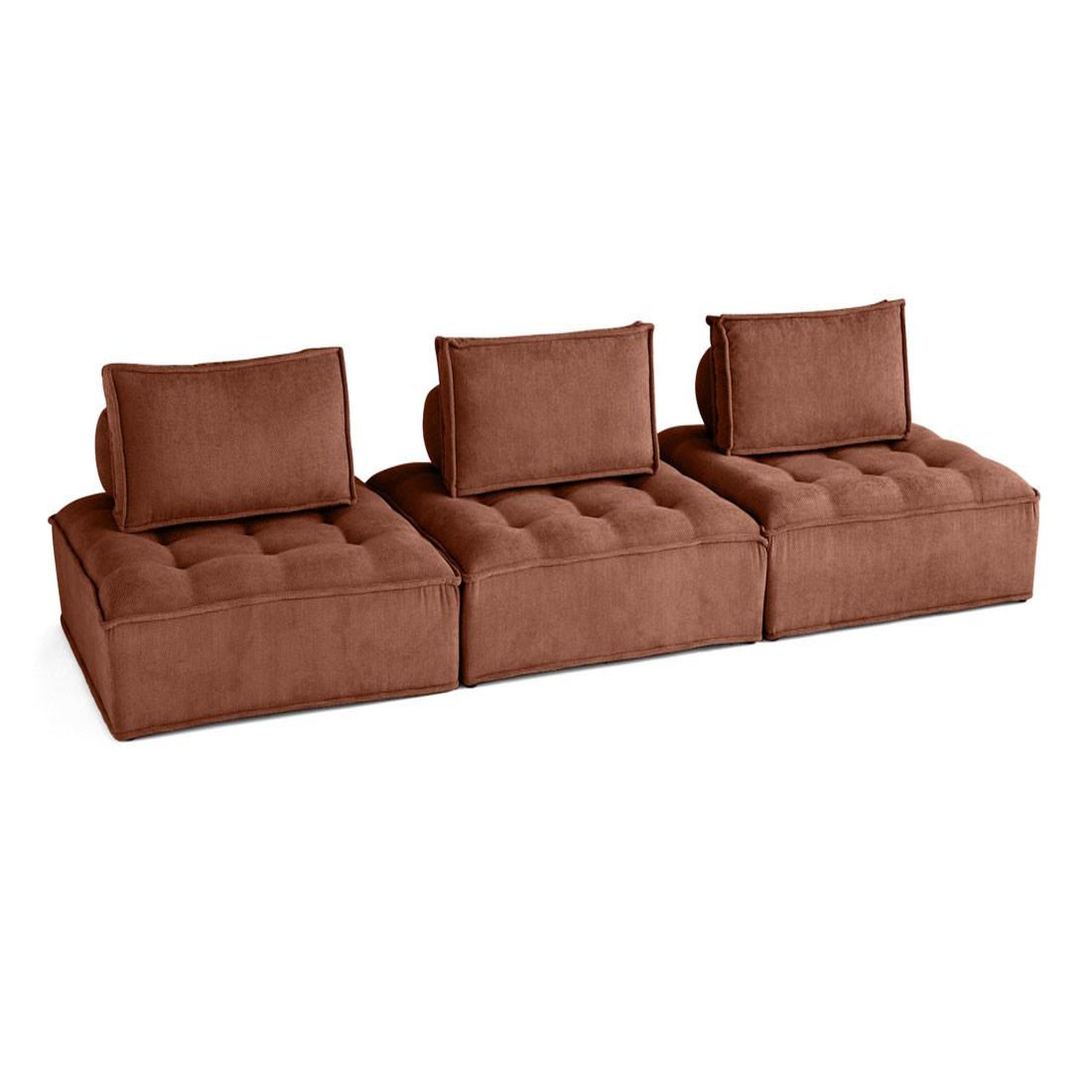 Voir la diapositive 2 : LISA DESIGN Marisol - canapé modulable droit 3 places - velours texturé