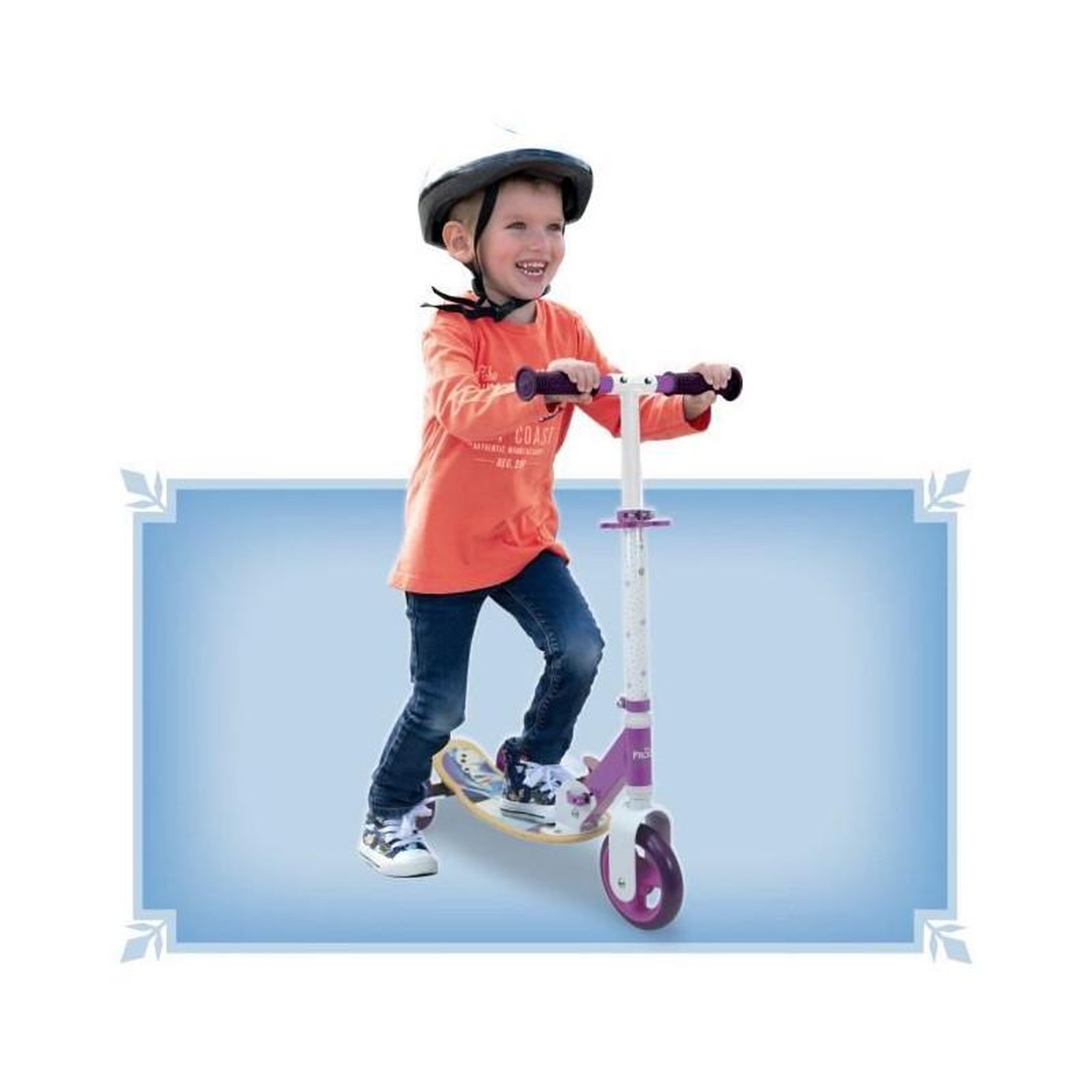 Voir la diapositive 5 : SMOBY Patinette - SMOBY - FROZEN - 3 roues silencieuses - Guidon réglable - Bois et métal