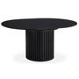 Voir la diapositive 3 : Paris Prix Table à Manger Ronde Extensible  Karo  120cm Noir