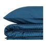 Voir la diapositive 4 : GENERIQUE Parure de lit - 129CTN63907 - 1 housse de couette 220 x 240 cm + 2 taies d'oreiller 60 x 60 cm - Satiné 100% coton - Bleu