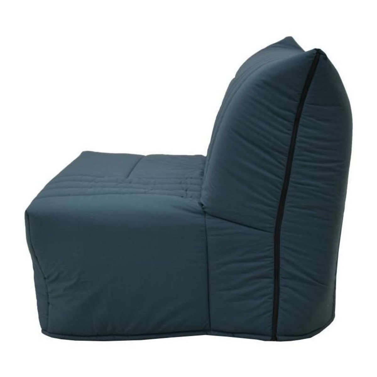 GRUHIER Banquette BZ 2 places BECCI - Tissu bleu de prusse - Matelas Bultex - L142 x P101 x H95cm - Fabrication française - GRUHIER