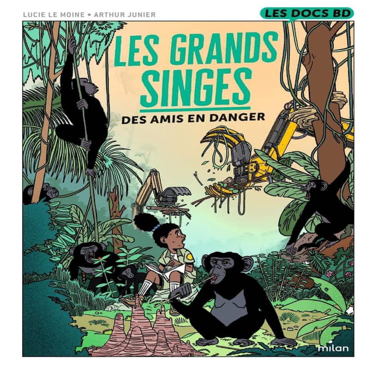 LES GRANDS SINGES. DES AMIS EN DANGER, Le Moine Lucie