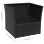 Voir la diapositive 6 : VIDAXL Chaise de jardin avec tabouret Noir Resine tressee