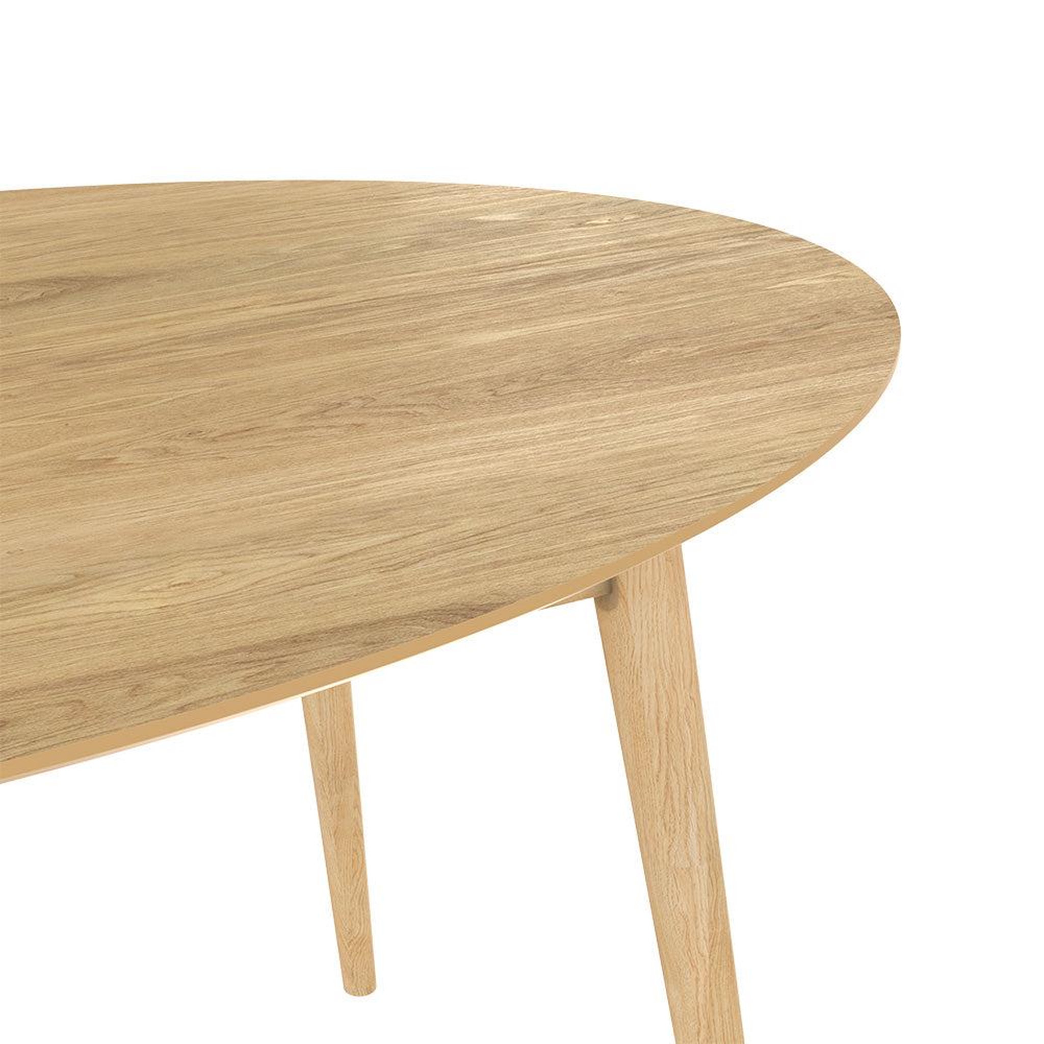 Voir la diapositive 5 : MAISON PAVANE Table ovale 6 personnes en bois clair 150 cm-eddy