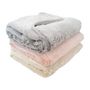 Voir la diapositive 3 : DOMIVA Couverture Snow doublée Microdoux - Crème