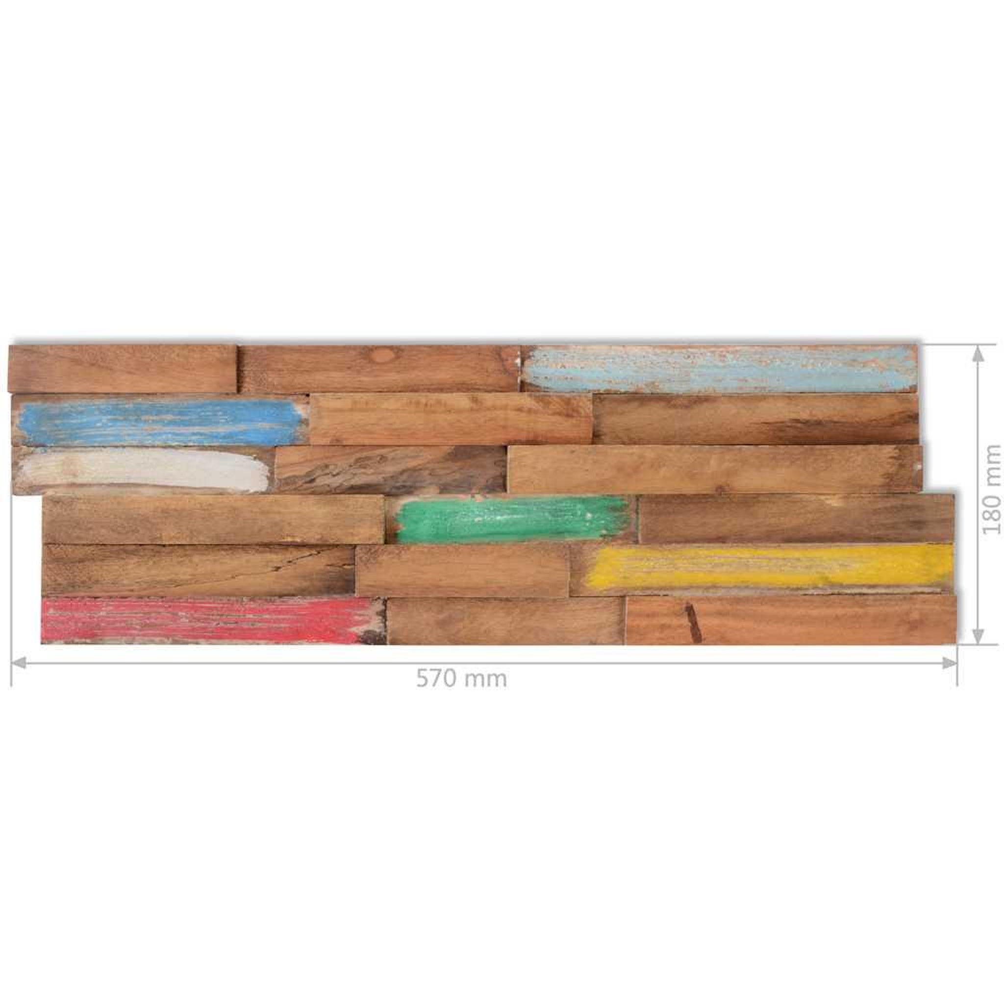 Voir la diapositive 6 : VIDAXL Panneaux de revetement mural 10 pcs 1,03 m^2 bois de teck solide