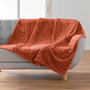 Voir la diapositive 4 : Paris Prix Plaid Flanelle en Relief  Mini Frosty  125x150cm Terracotta