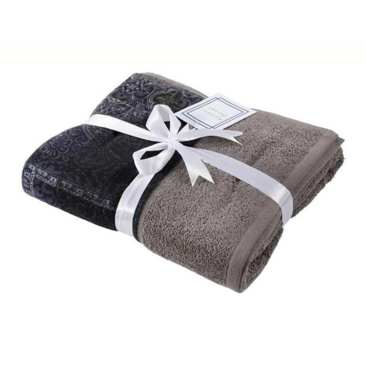 Paris Prix Serviette de Sauna  Medley  80x200cm Gris & Bleu