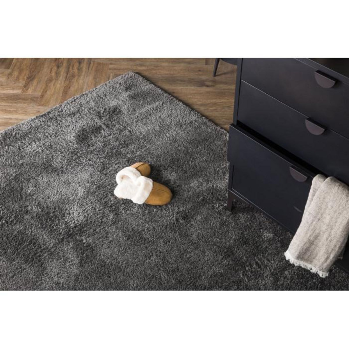 Paris Prix Tapis Design  Walter  160x230cm Gris Foncé