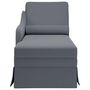 Voir la diapositive 4 : VIDAXL Fauteuil long et traversin accoudoir droit gris fonce velours
