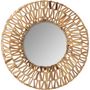 Voir la diapositive 2 : ATMOSPHERA Miroir mural tressé Terre Sauvage - Diam. 45 cm - Beige