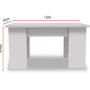 Voir la diapositive 3 : Habitat et Jardin Table basse  Diana  - 102 x 50 x 43 cm - Blanc