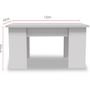 Voir la diapositive 3 : Habitat et Jardin Table basse  Diana  - 102 x 50 x 43 cm - Blanc