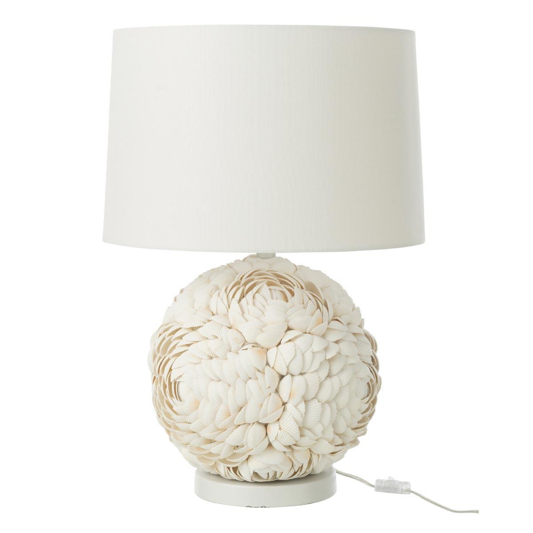 J-LINE Lampe à poser coquillage  beach  59cm blanc
