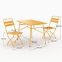 Voir la diapositive 4 : Rendez vous déco Table et chaises de jardin pliantes 4 personnes en métal jaune-Yumi