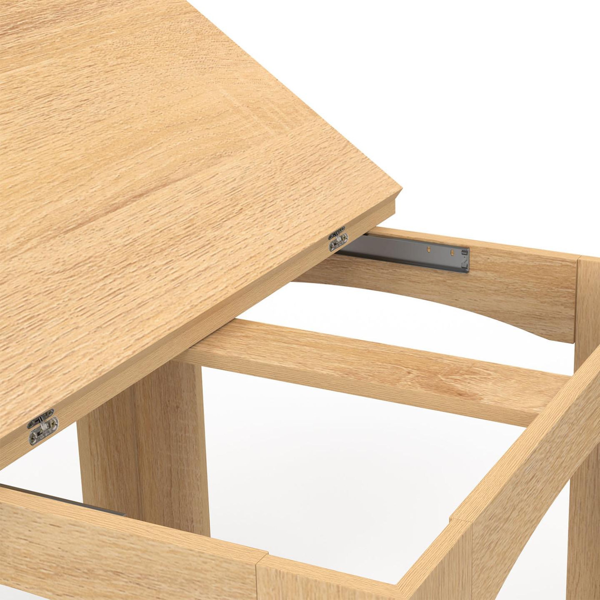 Voir la diapositive 6 : ID MARKET Table à manger extensible rectangle dona 4-8 personnes hêtre 80-160 cm