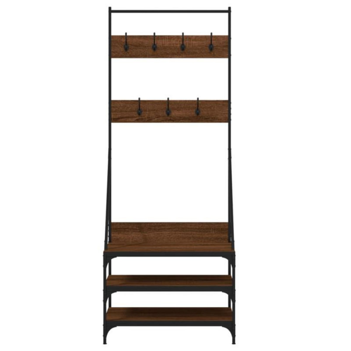 VIDAXL Porte vêtements et rangement des chaussures chêne marron