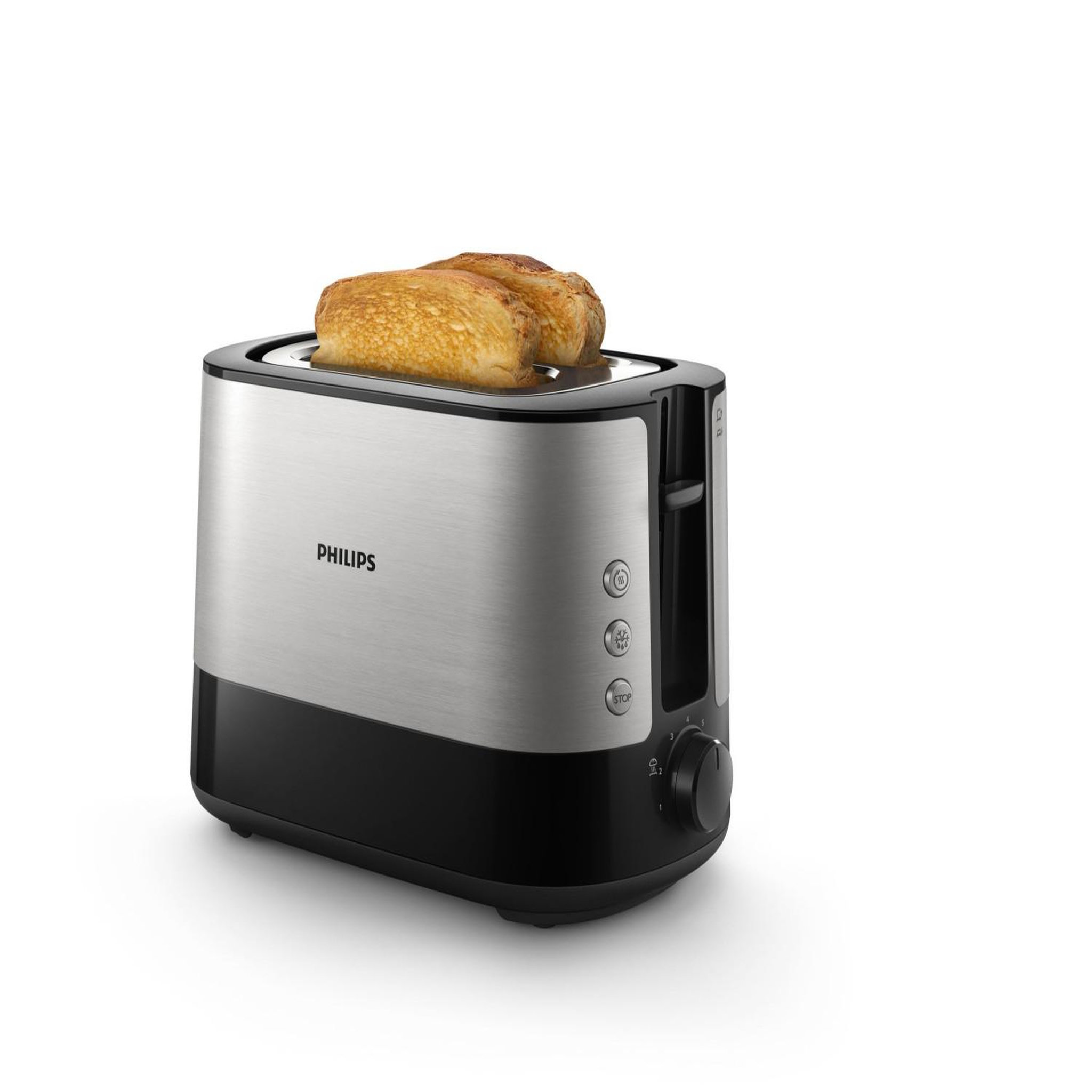Voir la diapositive 2 : Philips Grille pain Philips HD2637/90 avec fentes larges