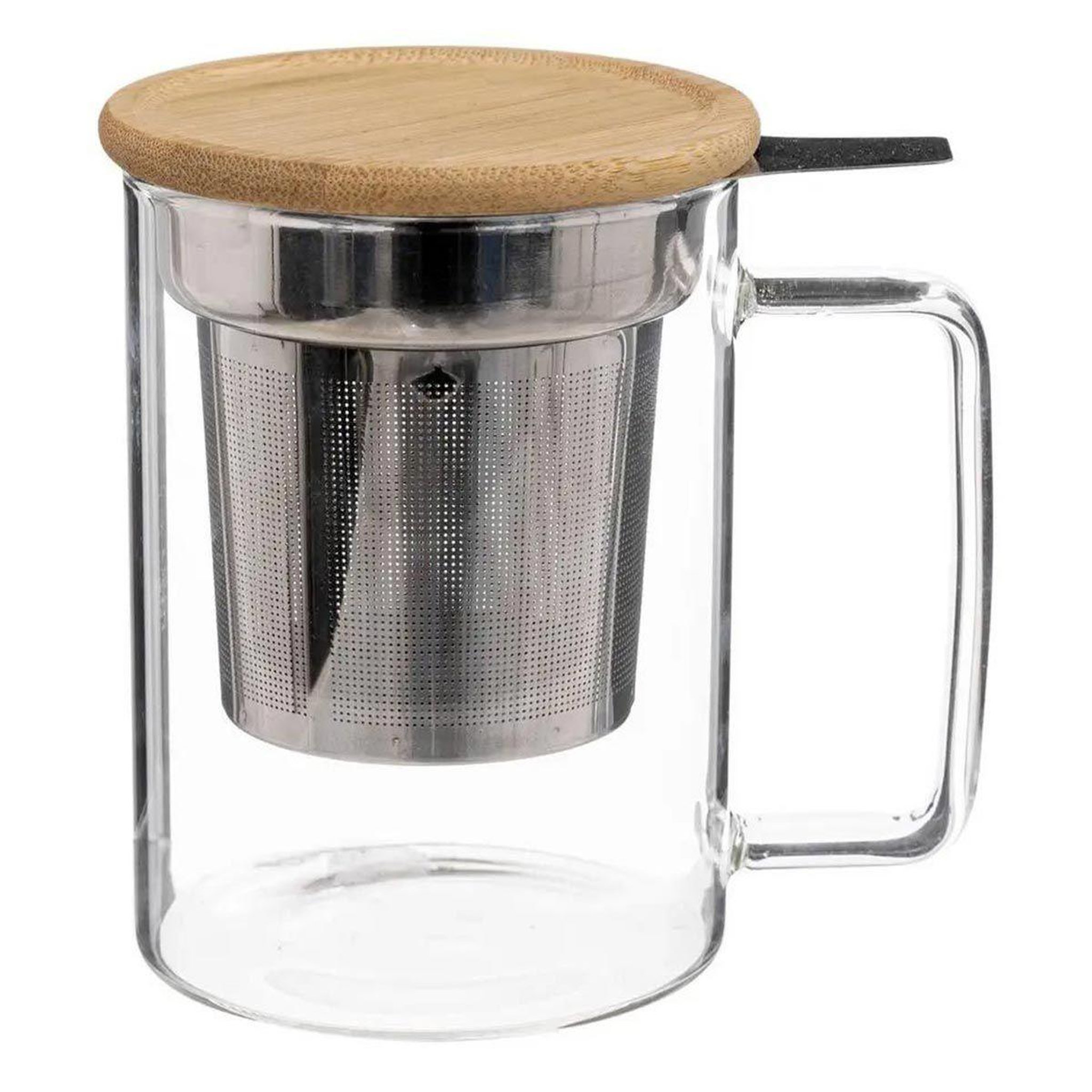 SECRET DE GOURMET Tisanière en verre  mia  45cl transparent & beige