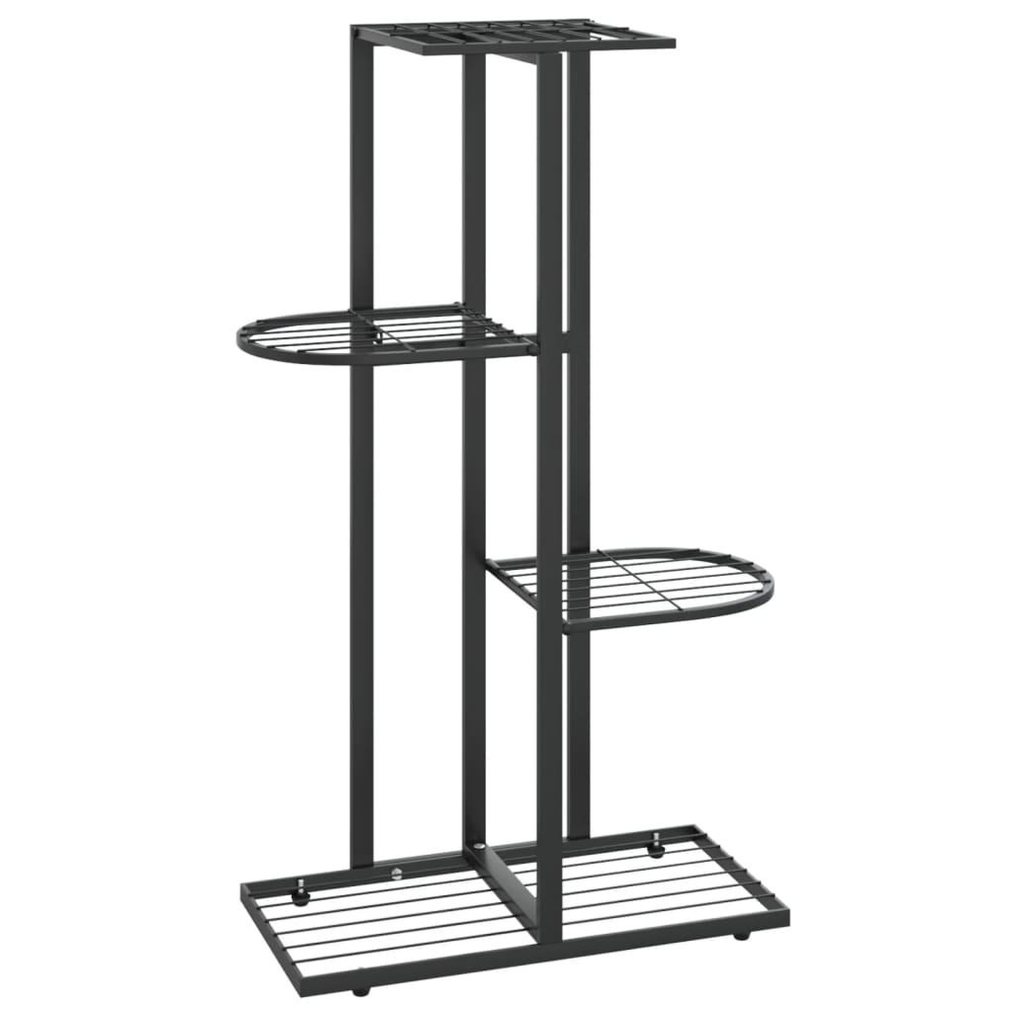 Voir la diapositive 2 : VIDAXL Support pour plantes 4 niveaux 43x22x76 cm Noir Metal