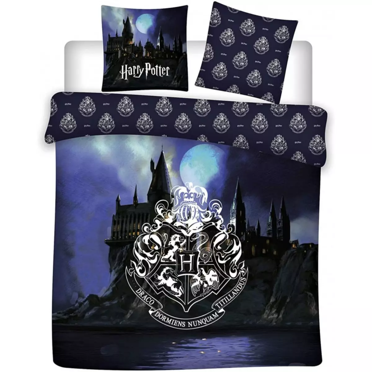 HARRY POTTER Harry Potter - Parure de lit double coton Gryffondor - Housse de Couette 220x240 cm Taies 65x65 cm