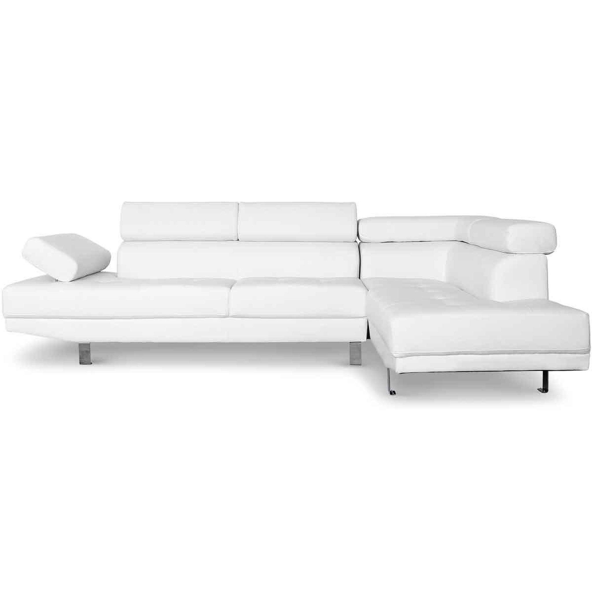 Paris Prix Canapé 5 places  como  260cm blanc angle droit