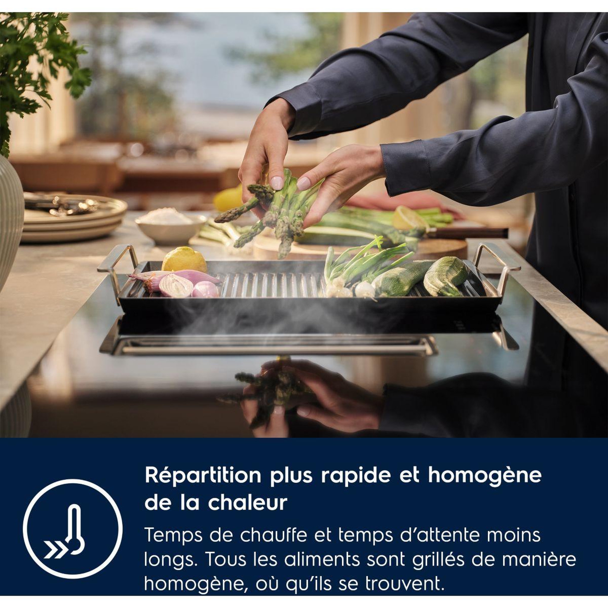 Voir la diapositive 5 : ELECTROLUX Accessoire plancha grill pour four et table e9hhpg11