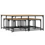 Voir la diapositive 5 : VIDAXL Tables basses gigognes 5 pcs chêne sonoma bois d ingénierie