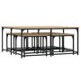 Voir la diapositive 5 : VIDAXL Tables basses gigognes 5 pcs chêne sonoma bois d ingénierie