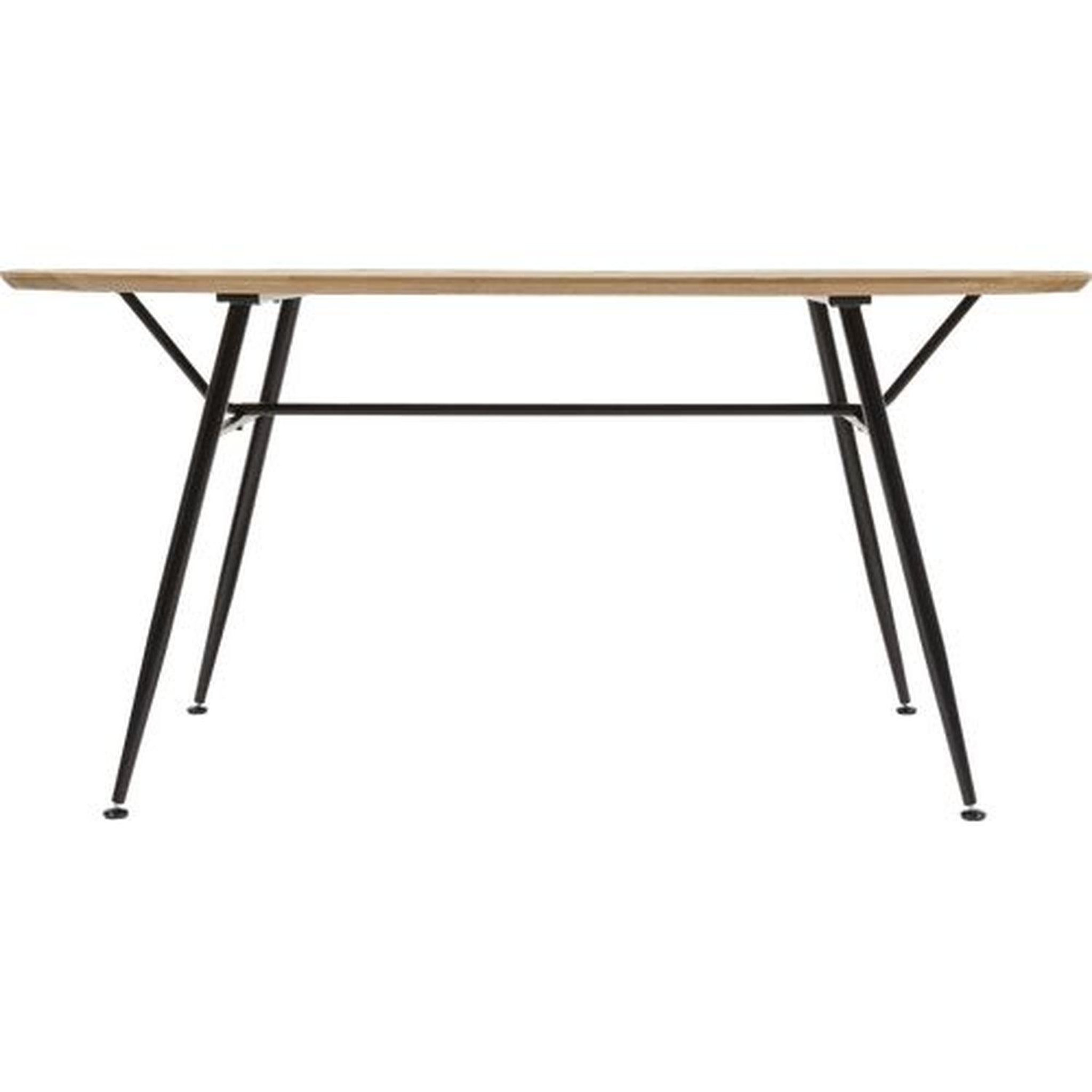Voir la diapositive 4 : ATMOSPHERA Table à manger en bois et métal 6 personnes roxas - beige et noir