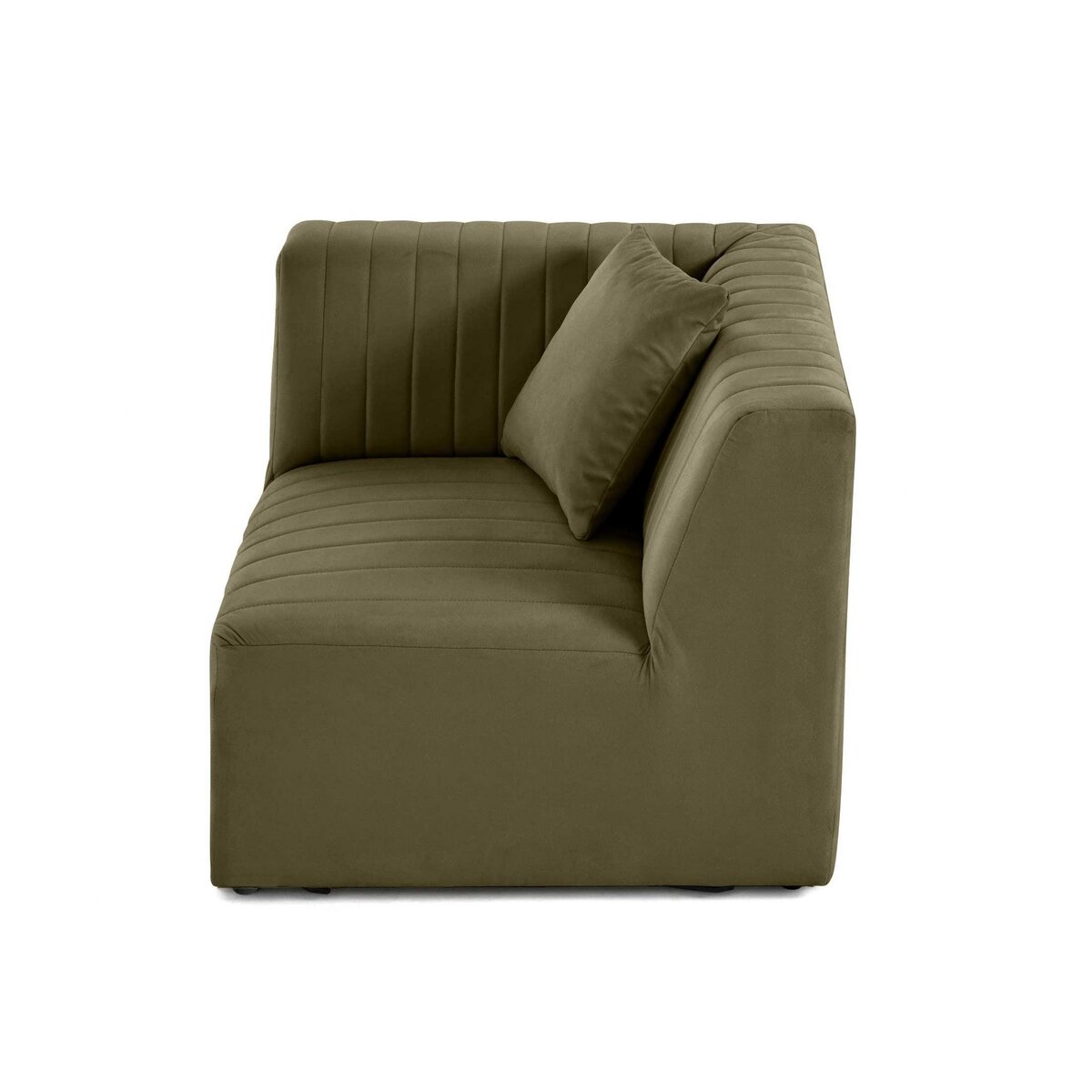 LISA DESIGN Nova - module d'assise d'angle réversible - en velours