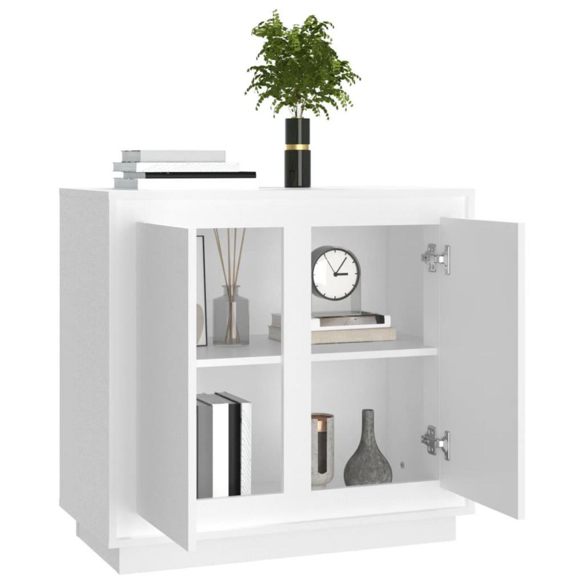 VIDAXL Buffet blanc 80x34x75 cm bois d'ingenierie