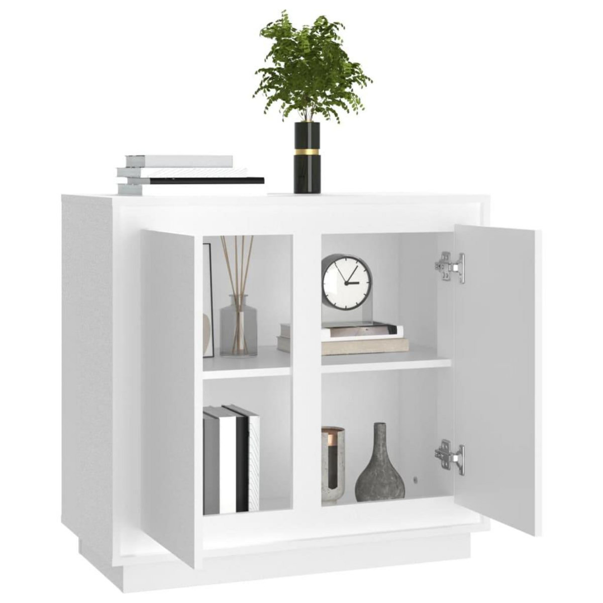 VIDAXL Buffet blanc 80x34x75 cm bois d'ingenierie