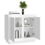 Voir la diapositive 4 : VIDAXL Buffet blanc 80x34x75 cm bois d'ingenierie