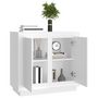 Voir la diapositive 4 : VIDAXL Buffet blanc 80x34x75 cm bois d'ingenierie