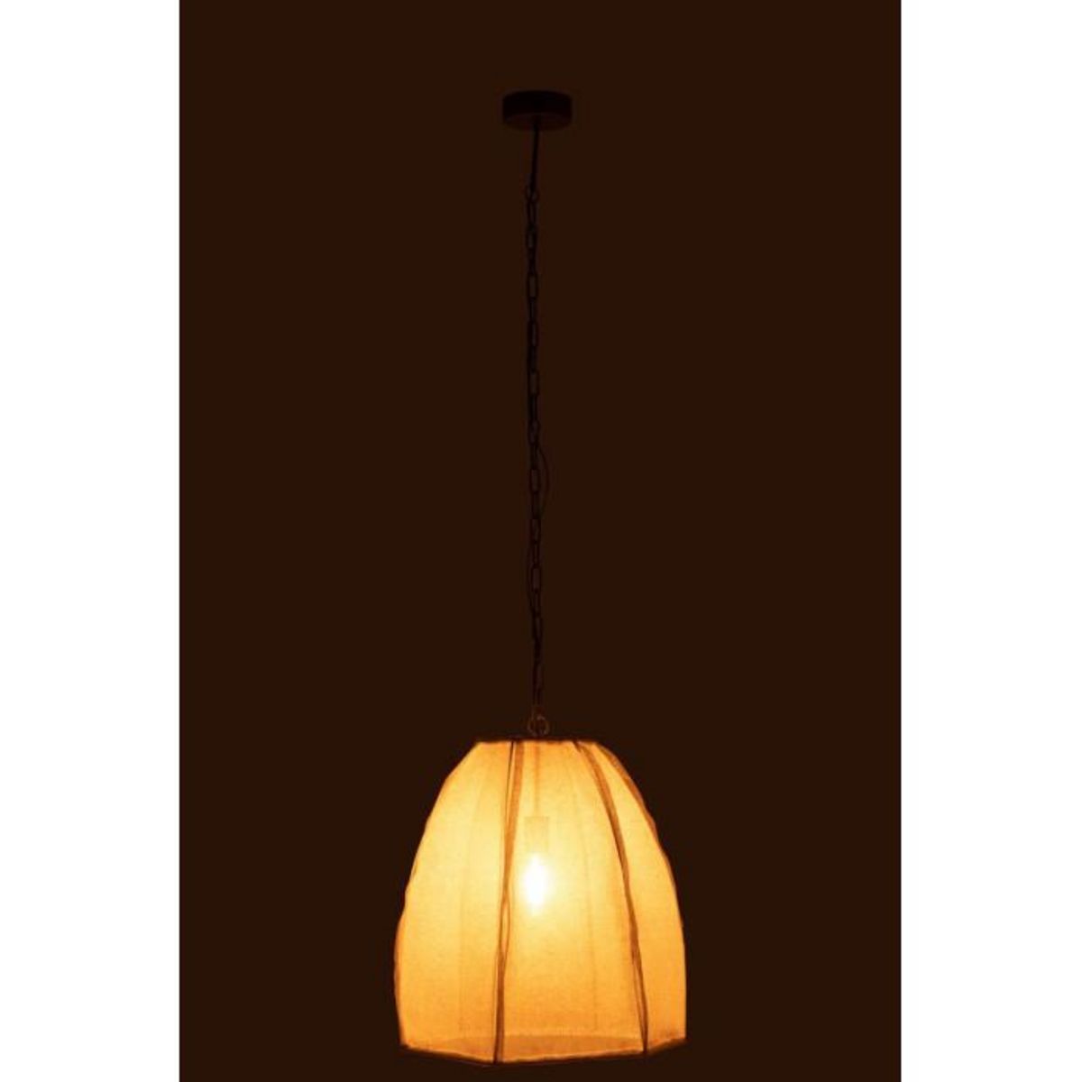 Paris Prix Lampe Suspension en Lin  Poire  161cm Blanc