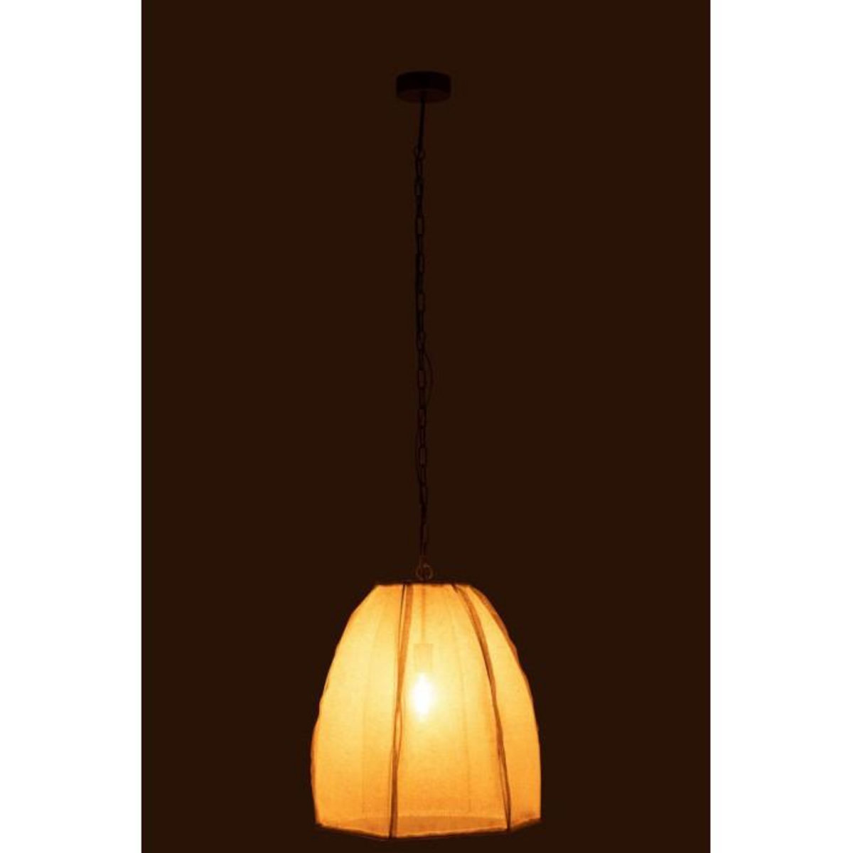 Paris Prix Lampe Suspension en Lin  Poire  161cm Blanc