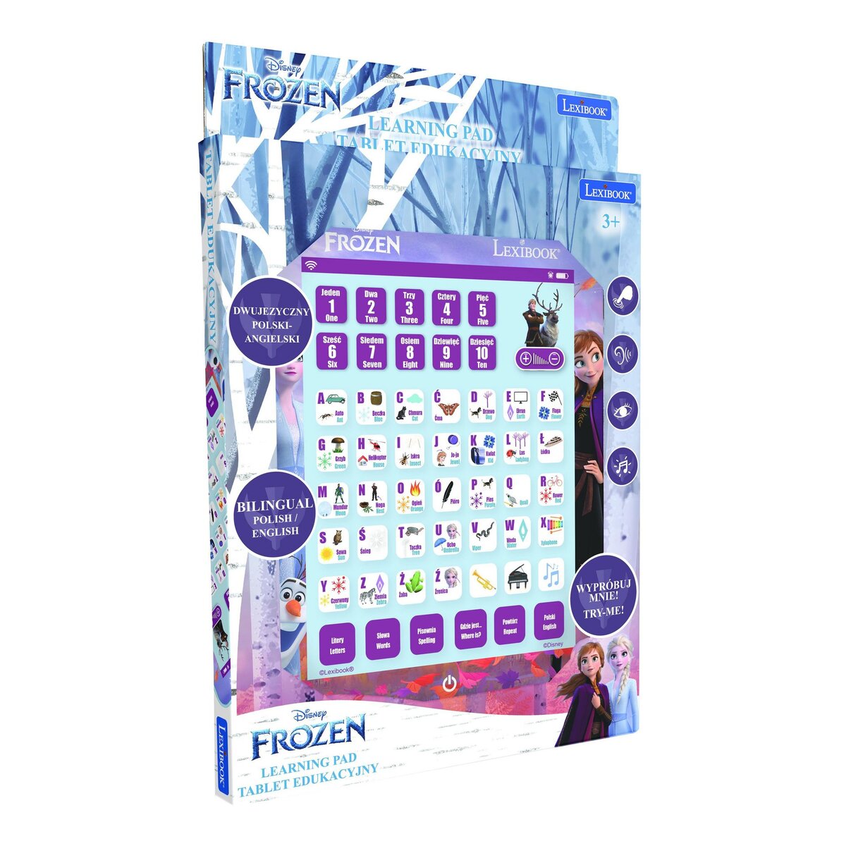 Lexibook Tablette Éducative bilingue La Reine des Neiges en polonais et en anglais