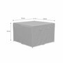 Voir la diapositive 5 : SWEEEK Housse de protection 112x112cm gris foncé - Bâche carrée en polyester enduit PA pour tables de jardin Firenze 4. Vasto 8. Vabo 8 et Cubo 8
