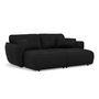 Voir la diapositive 2 : LISA DESIGN Thais - canapé droit 4 places avec double méridienne assise profonde en tissu texturé