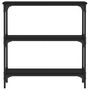 Voir la diapositive 4 : VIDAXL Table console noir 75x22,5x75 cm bois d'ingenierie
