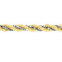 Voir la diapositive 2 : L'ATELIER D'AZUR Bracelet Or 18 Carats 750/000 Maille Corde Bicolore - Femme