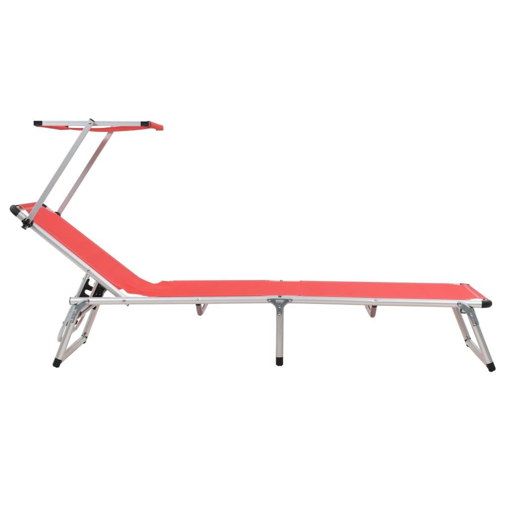 Voir la diapositive 4 : VIDAXL Chaises longues pliables et toit lot de 2 Aluminium textilene
