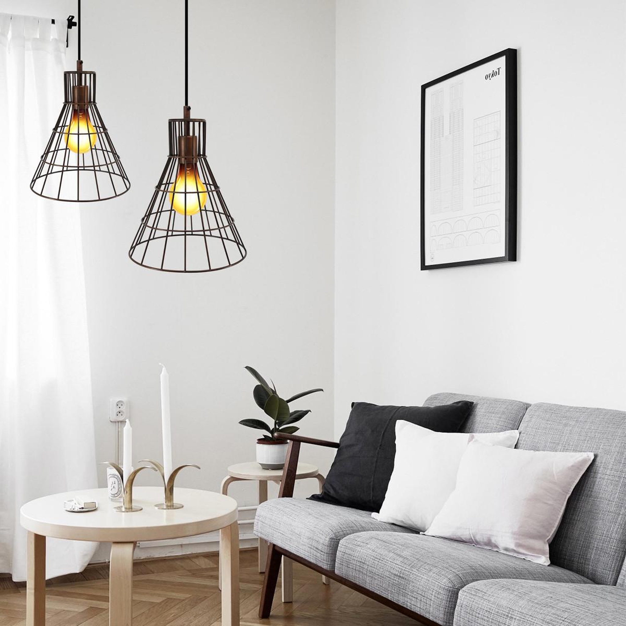 Voir la diapositive 3 : Paris Prix Lampe Suspension en Métal  Bellatrix  31cm Cuivre