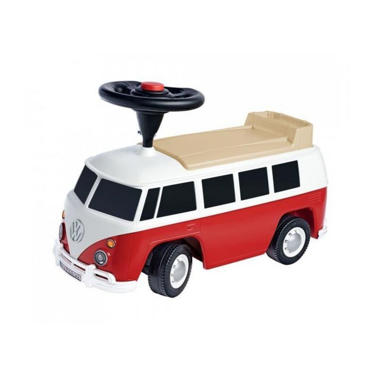SMOBY Smoby - Porteur Volkswagen Van Rouge - Coffre de rangement + Volant directionnel - 26L x 30l x 60H - Dés 18 mois