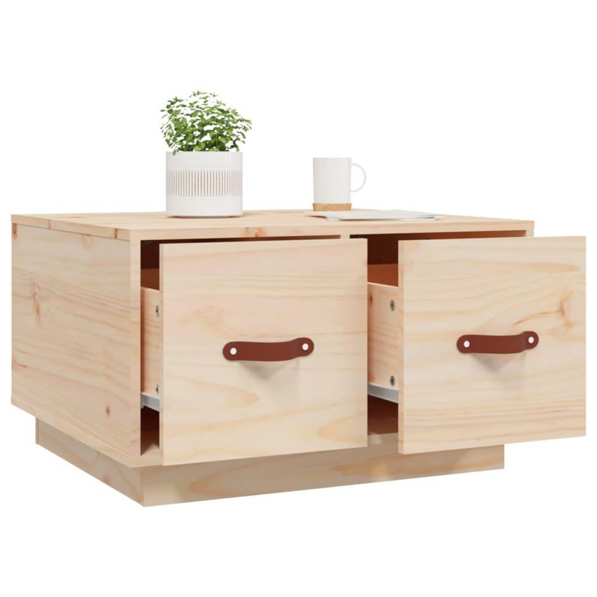 VIDAXL Table basse 60x53x35 cm Bois massif de pin